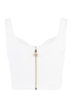 Load image into Gallery viewer, Cropped crepe-de-chine top
