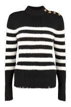 Load image into Gallery viewer, Striped turtleneck sweater
