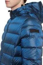 Load image into Gallery viewer, Hooded techno fabric down jacket

