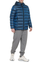 Load image into Gallery viewer, Hooded techno fabric down jacket
