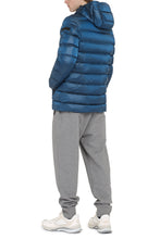 Load image into Gallery viewer, Hooded techno fabric down jacket
