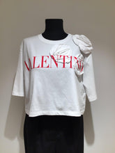 Load image into Gallery viewer, Logo print cotton cropped t-shirt
