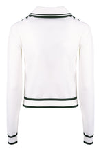 Load image into Gallery viewer, Retro Tennis contrast trim knitted polo shirt
