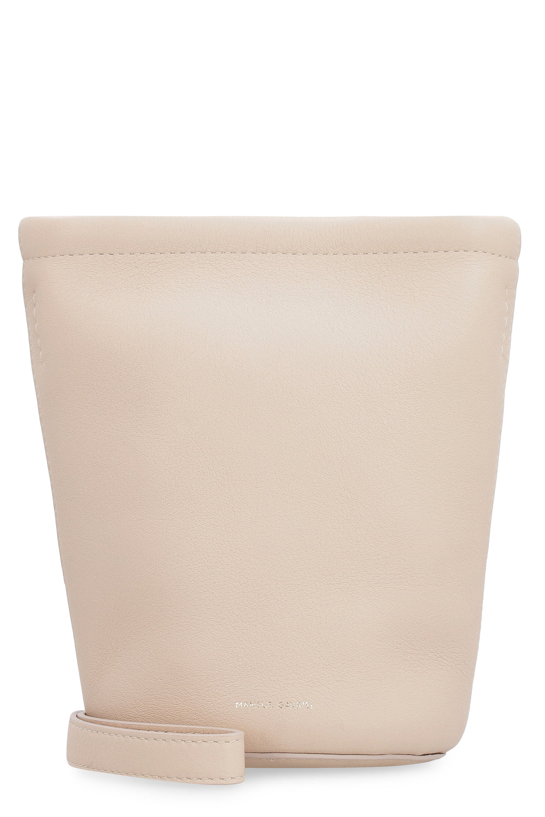 Mini leather bucket-bag