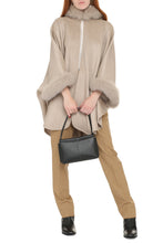 Load image into Gallery viewer, Wssalto fur collar cashmere cape-coat
