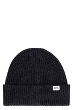 Load image into Gallery viewer, Ribbed knit wool beanie hat

